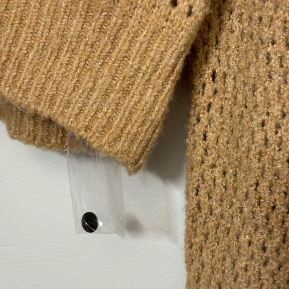 Free People Care FP Snowdrift Pullover Sweater in Camel Heather Size small new - Picture 10 of 13